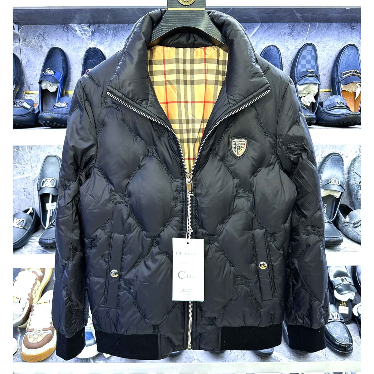 Áo khoác nam Burberry lót kẻ hàng cao cấp