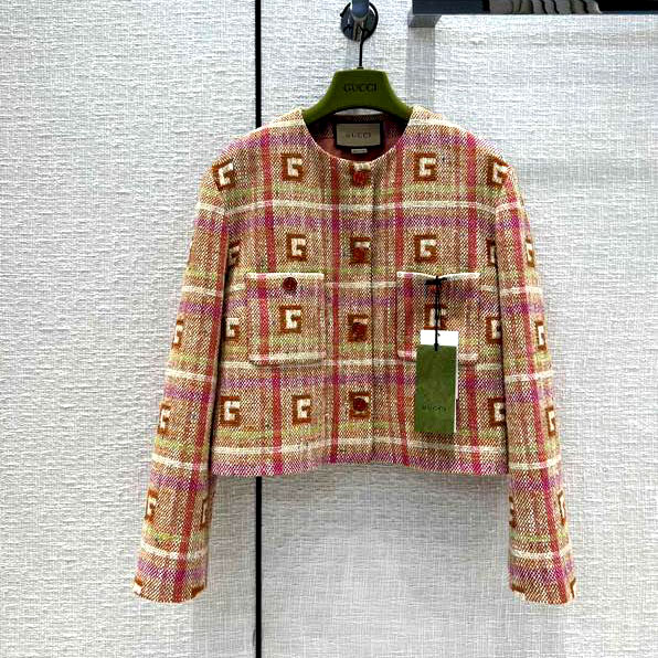 Váy dạ Gucci cổ tròn thân suông họa tiết mix màu siêu cấp