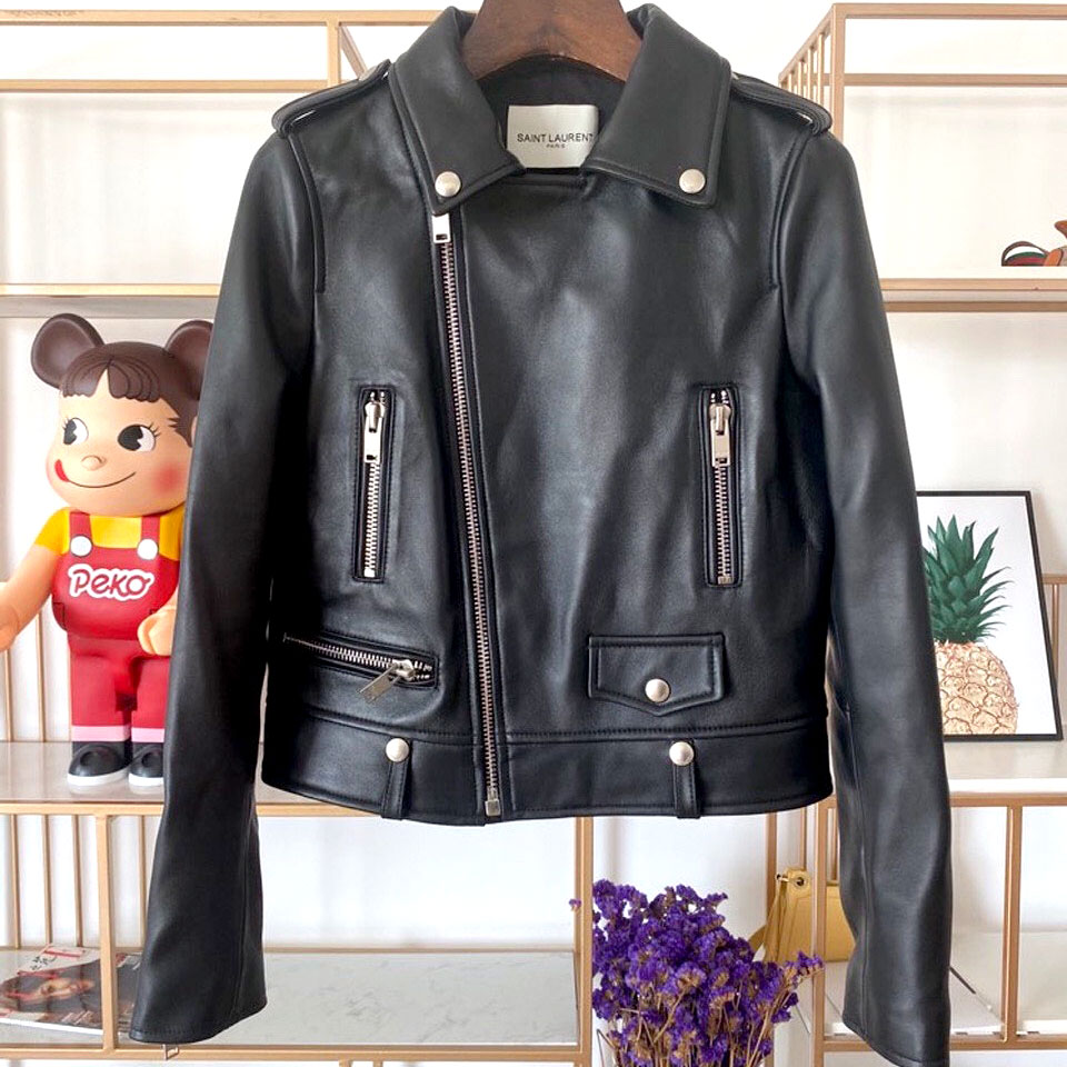 Áo da hiệu Baiman crop siêu cấp