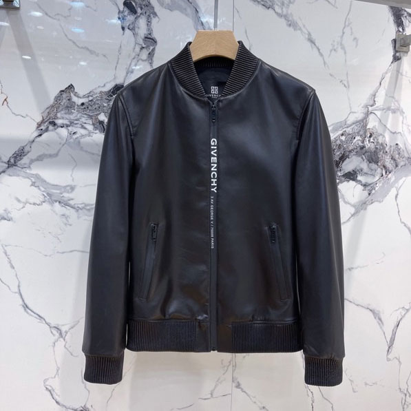 Áo da nam cổ tròn pha mút hiệu Givenchy likeauth