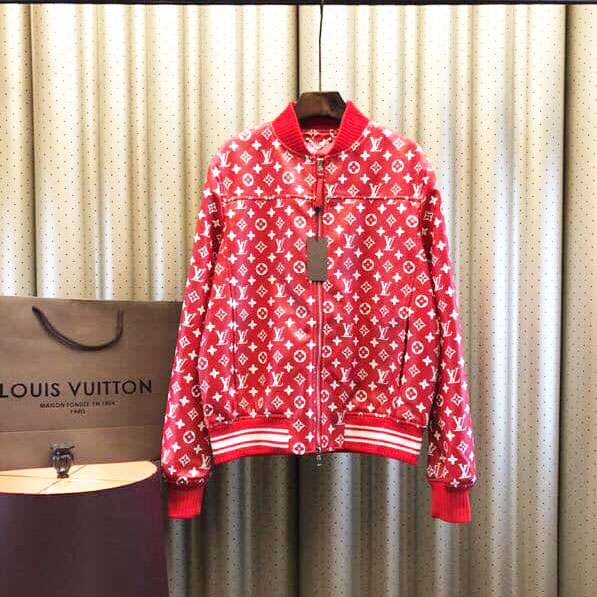 Áo da viền mút 2 màu hiệu Louis Vuitton siêu cấp