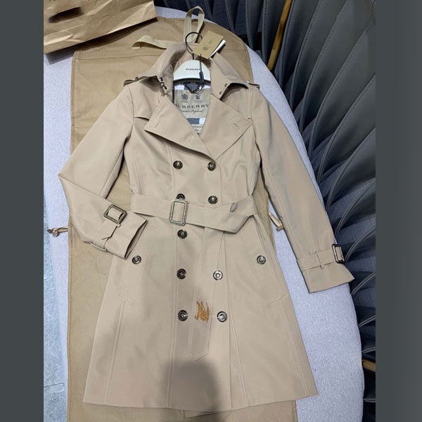 Khoác nữ thân dài kaki hiệu Burberry cao cấp