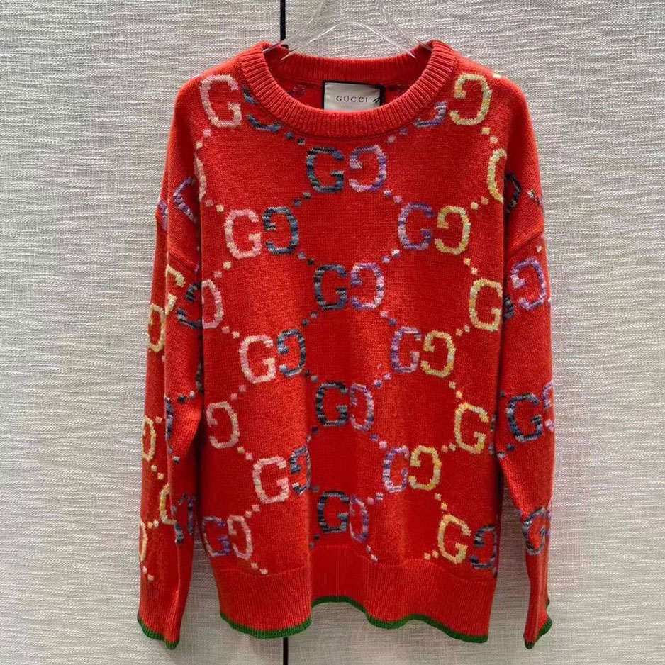 Áo len Gucci cổ tròn họa tiết siêu cấp