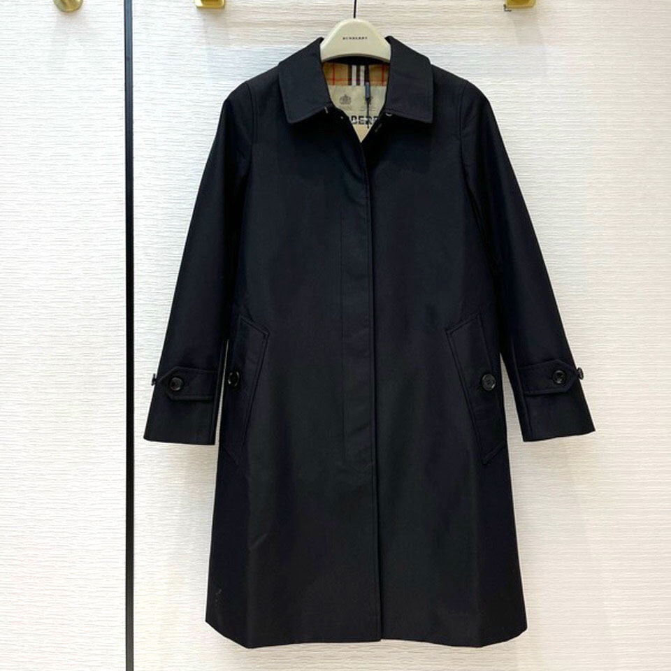 Khoác thân dài măng tô Burberry lót kẻ cao cấp