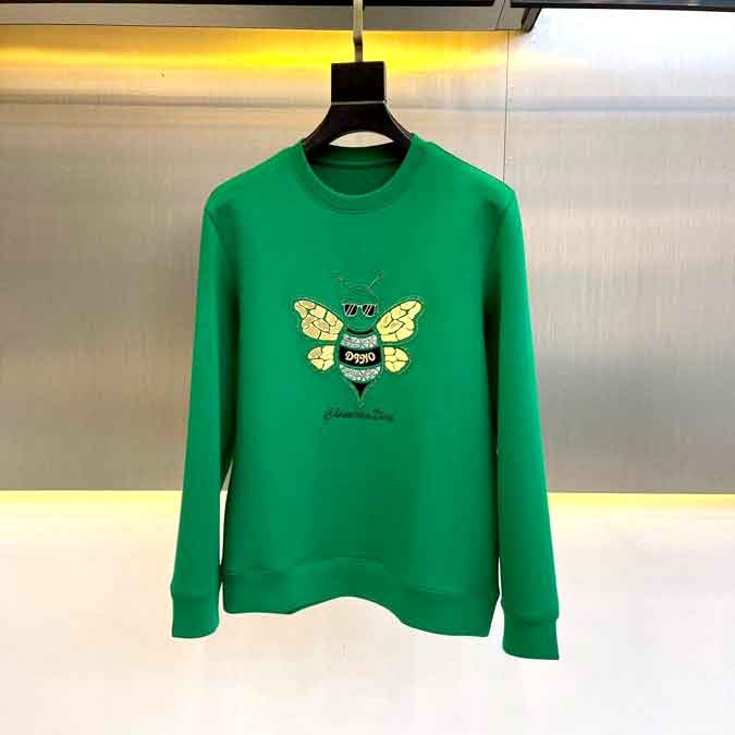 Áo nam cổ tròn phối ong vàng trước ngực Gucci