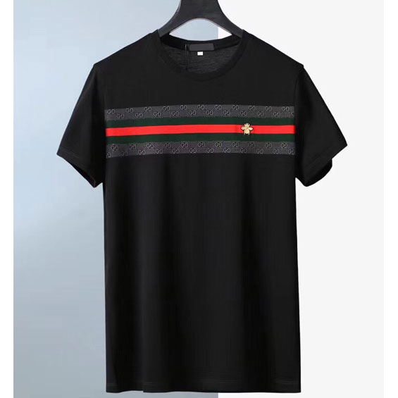 Áo phông cổ tròn hiệu Gucci thêu ong cao cấp