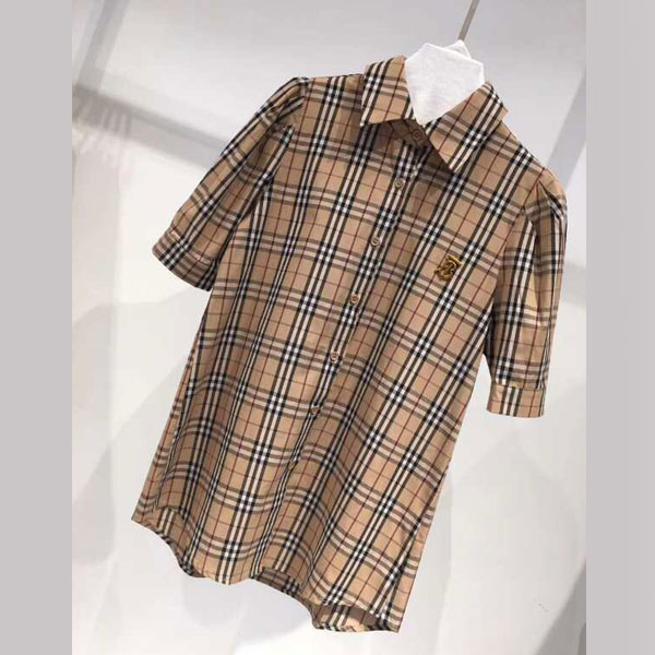 Áo sơ mi kẻ Burberry tay bồng cao cấp