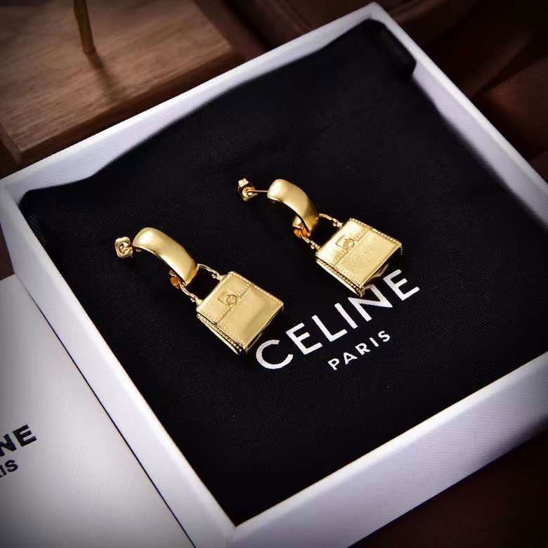 Bông tai kiểu túi xách Celine cao cấp