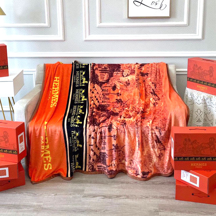 Chăn lông hiệu Hermes siêu cấp