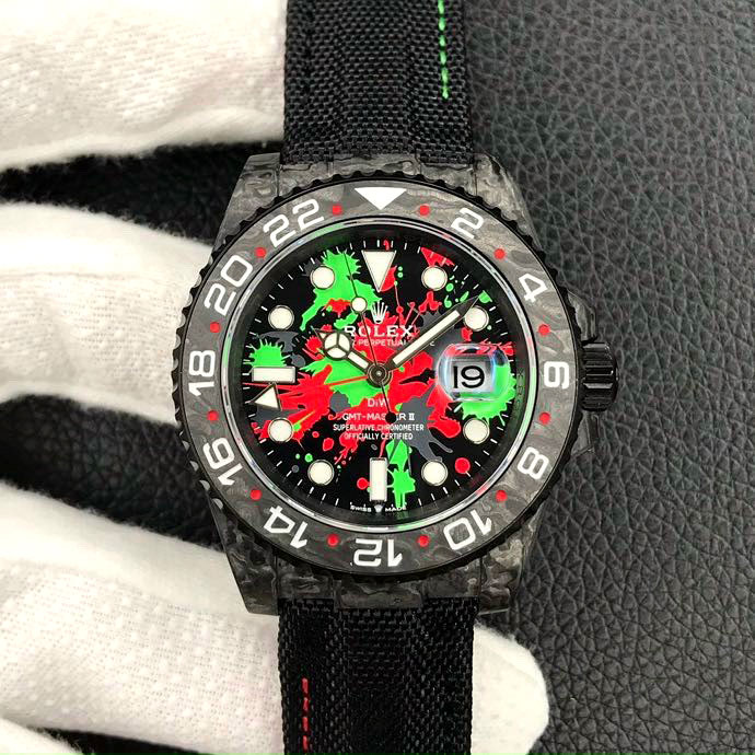 Đồng hồ Rolex mặt tròn điểm số phối sắc siêu cấp