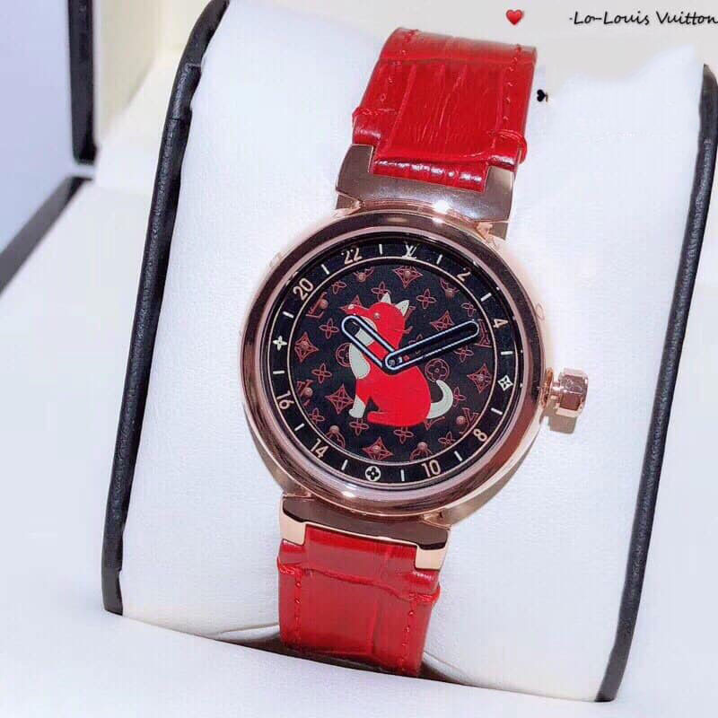Đồng hồ dây da hiệu LV siêu cấp
