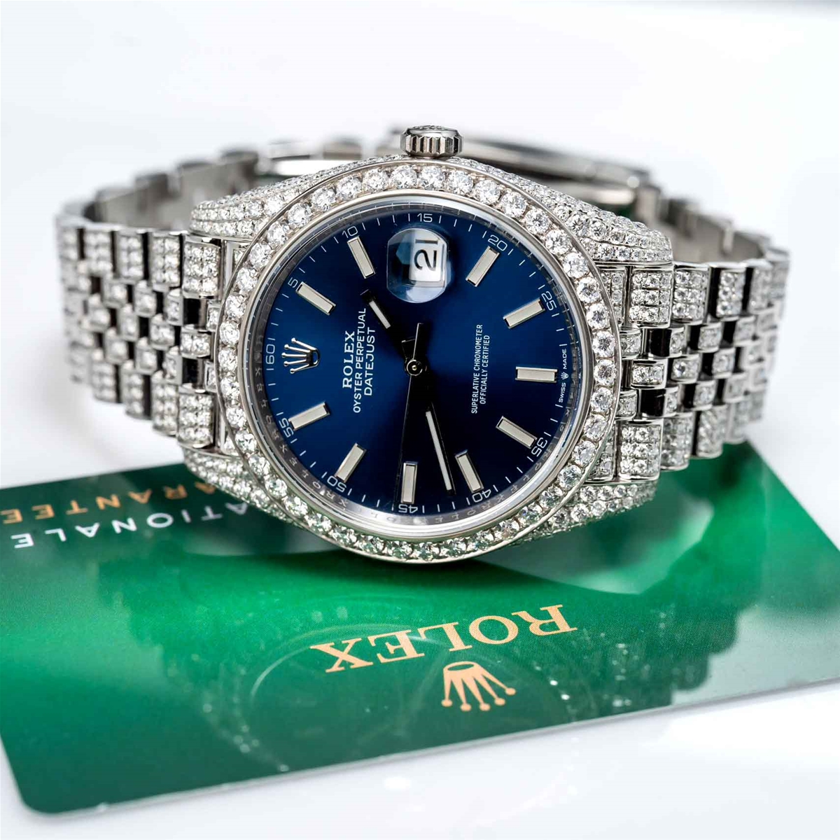 Đồng hồ Rolex nam đính đá full quai likeauth