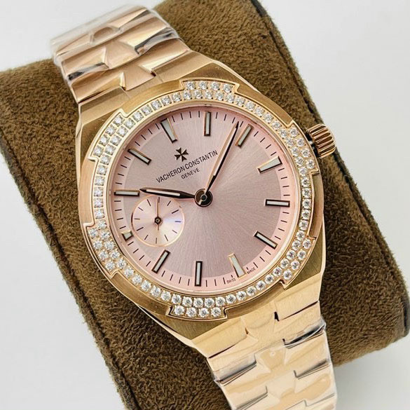 Đồng hồ hiệu vacheron vàng mặt viền nạm đá cao cấp