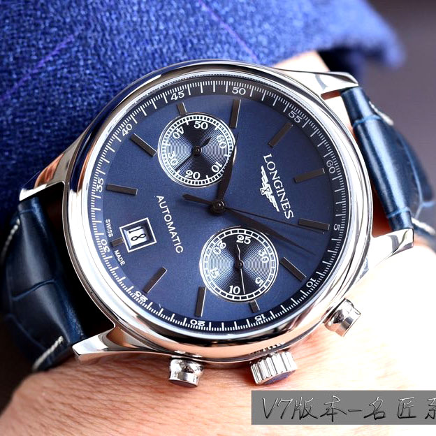 Đồng hồ nam mặt tròn màu trắng hiệu Longines siêu cấp