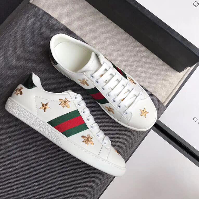 Giầy nữ slip thêu ong Gucci siêu cấp