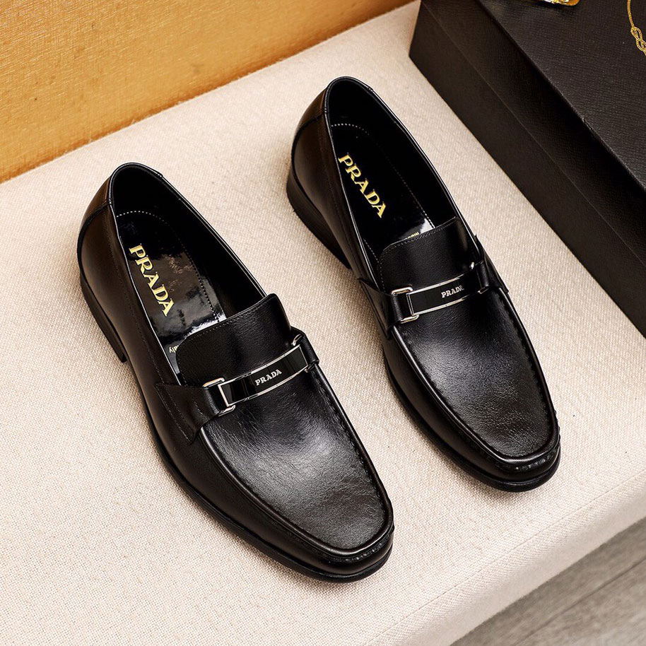 Giầy da công sở Prada đai khóa siêu cấp