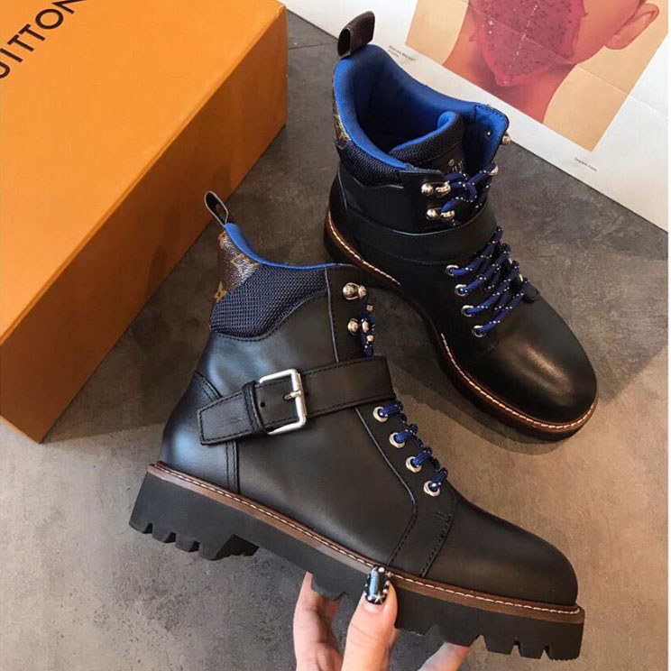 Giầy da nữ cao cổ hiệu Louis Vuitton siêu cấp