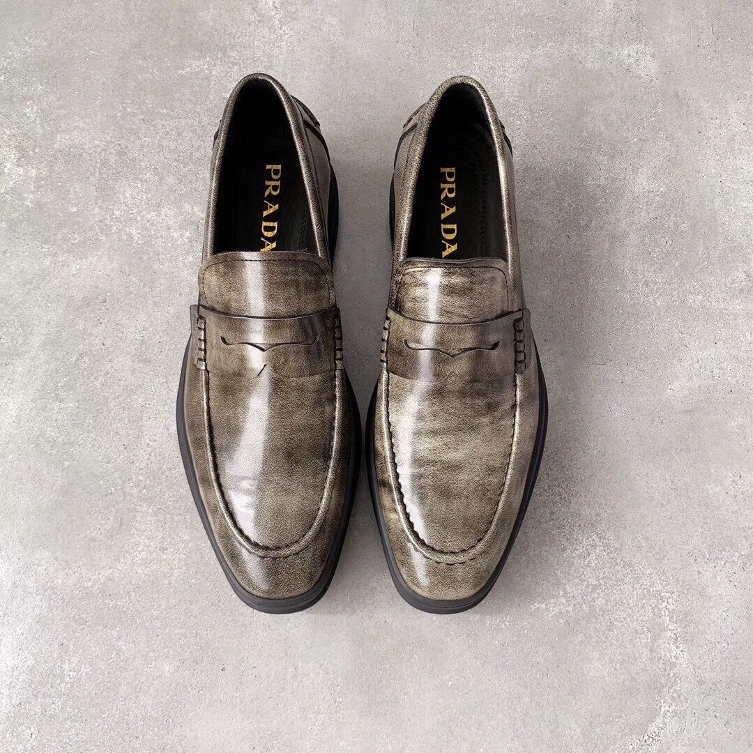 Giầy nam da bóng hiệu Prada Vip