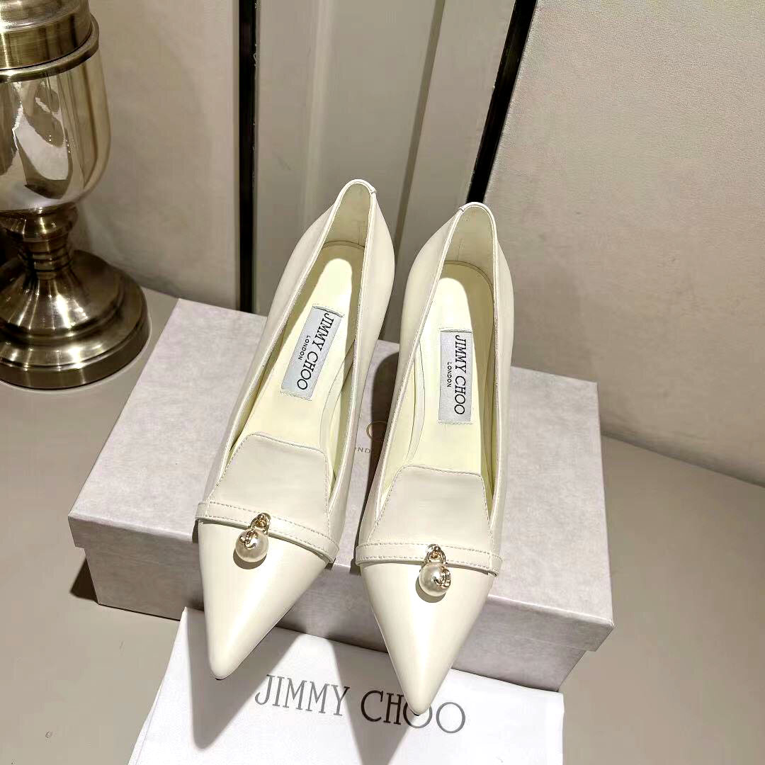 Giầy nữ hiệu Jimmy Choo đính ngọc trai siêu cấp