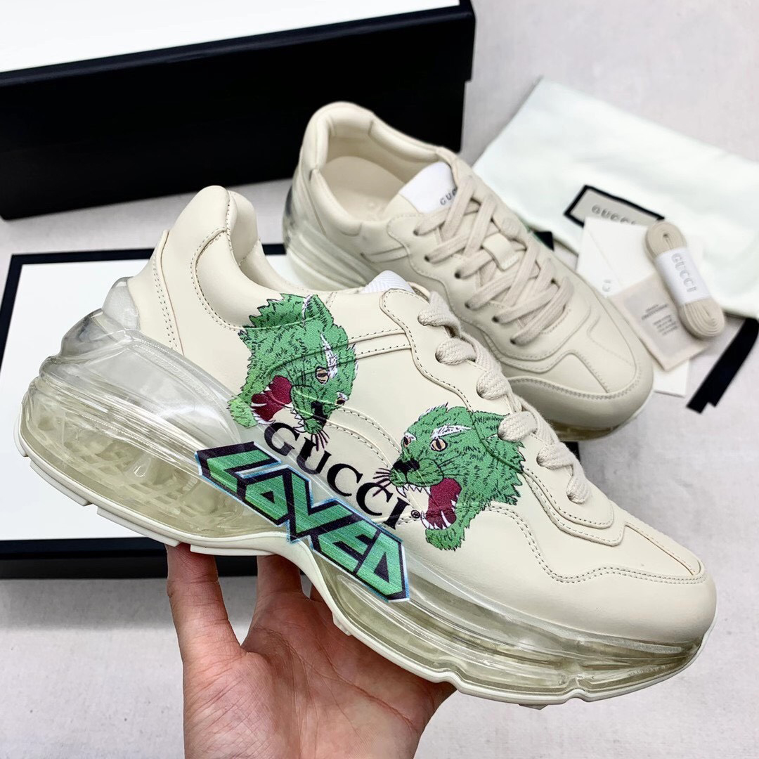 Giầy thể thao đế nhựa trong Gucci cao cấp