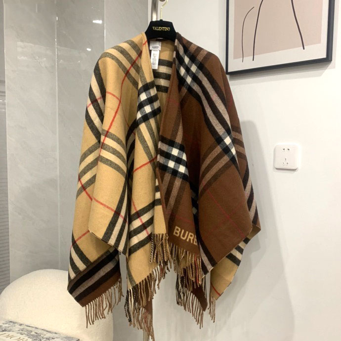 Khăn dạ kẻ nâu hiệu Burberry siêu cấp