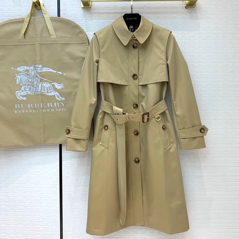 Áo khoác nữ kaki Burberry  thân dài cao cấp