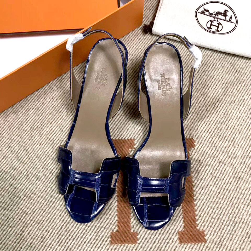 Sandal Herms bản da cá sấu thật likeauth