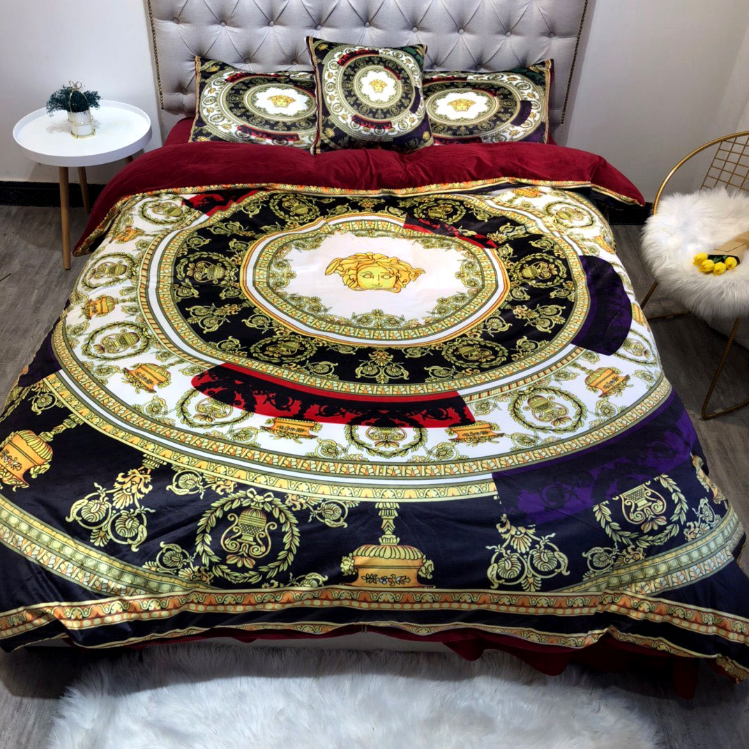 Set ga gối họa tiết cotton Versace cao cấp