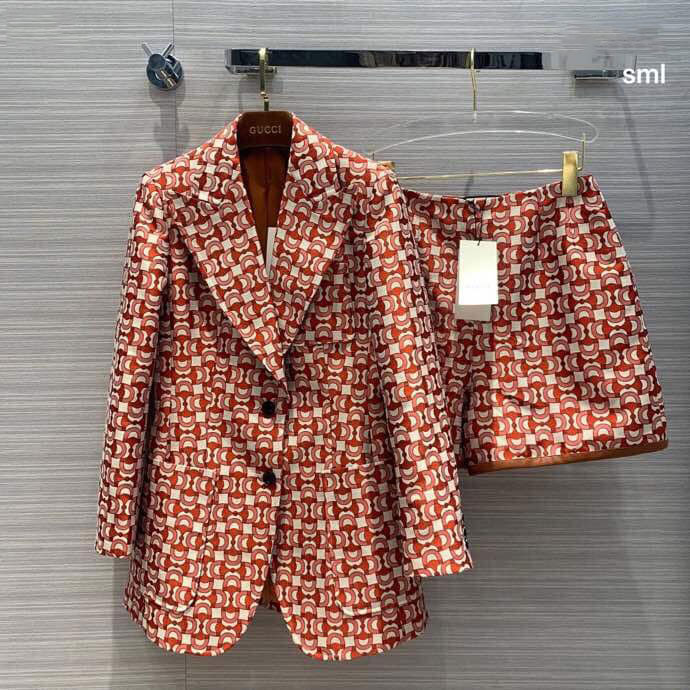 Set bộ Vest họa tiết Gucci cao cấp