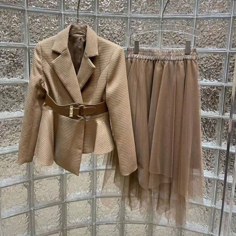 Set váy vest hiệu kèm belt cao cấp
