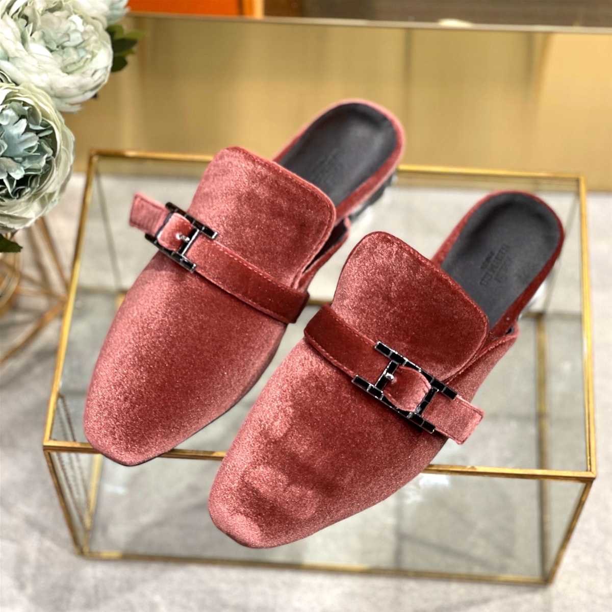 Sục nhung đế da hiệu Herms siêu cấp