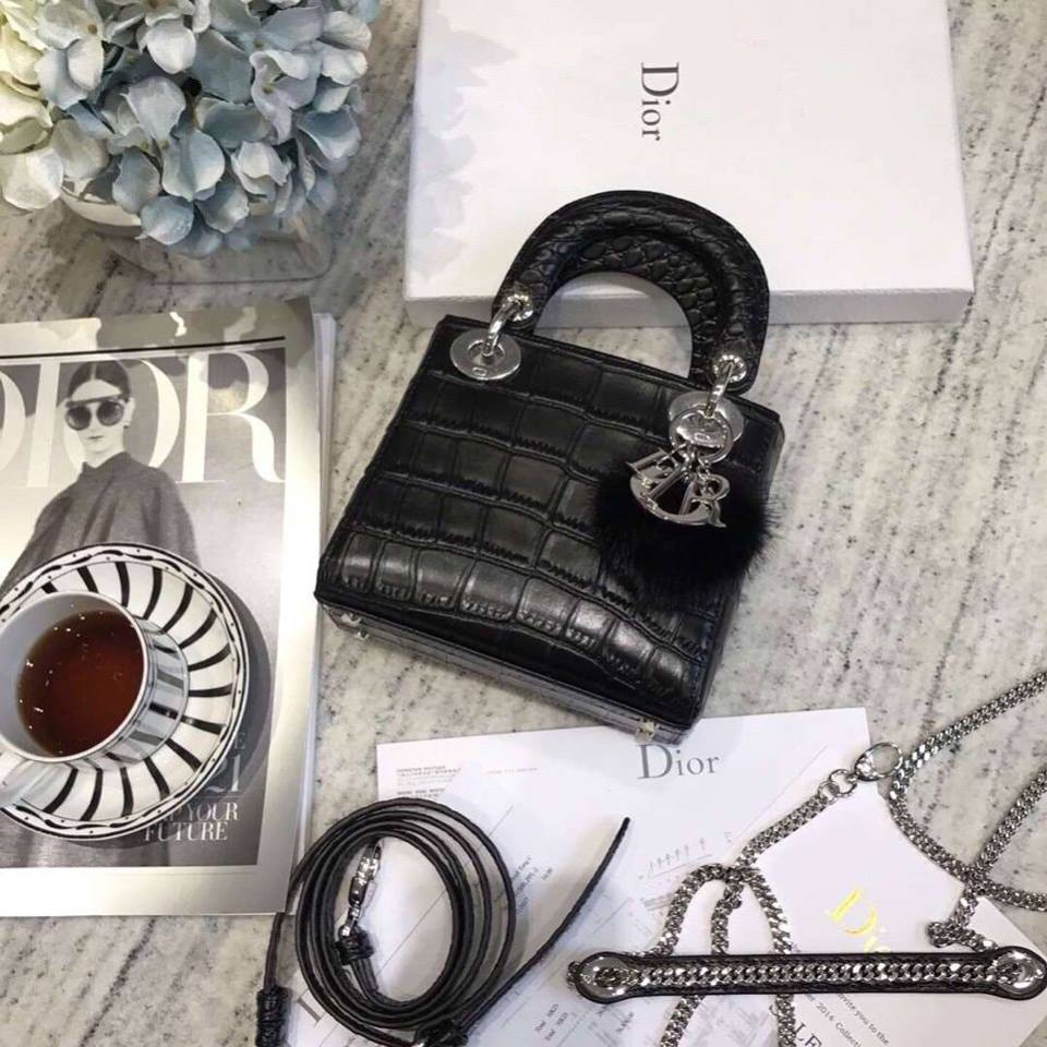 Túi xách Dior lady da rắn siêu cấp