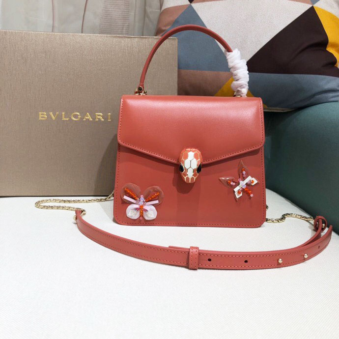 Túi Bvlgari đầu rắn điểm bướm cườm cao cấp