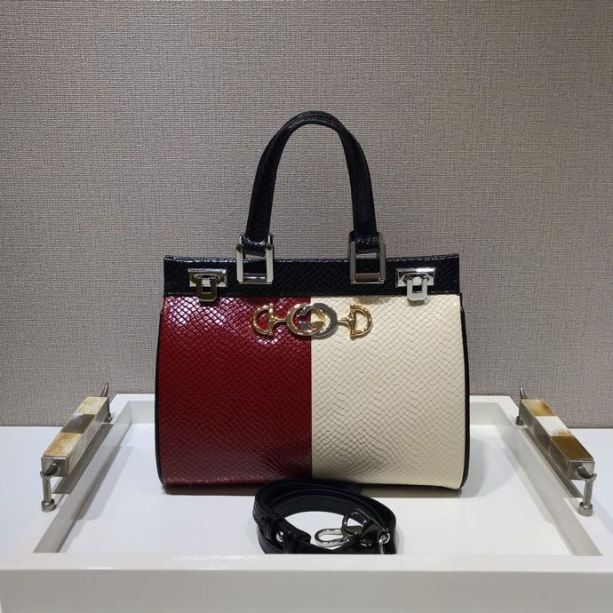 Túi xách Gucci 2 màu da bóng siêu cấp