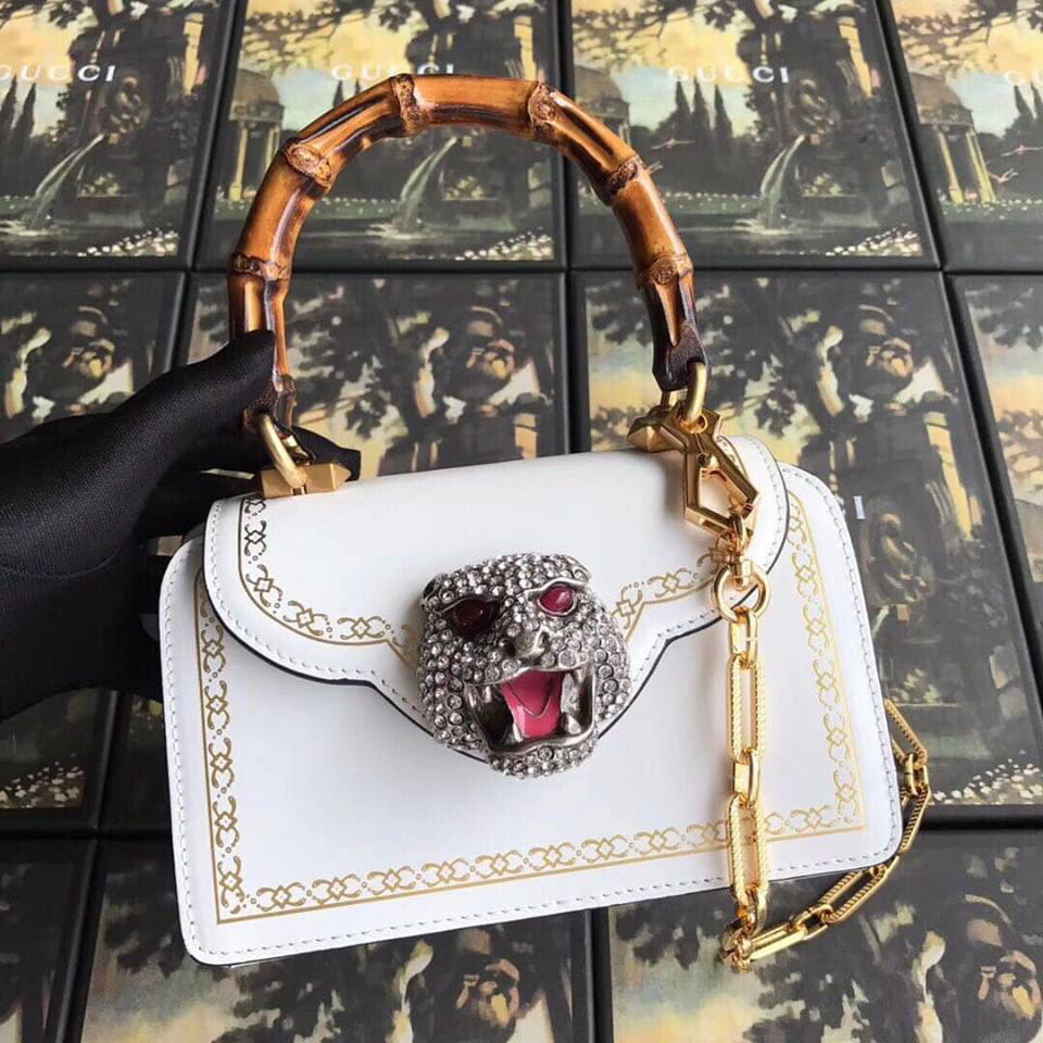 Tui Gucci quai gỗ đầu hổ đính đá