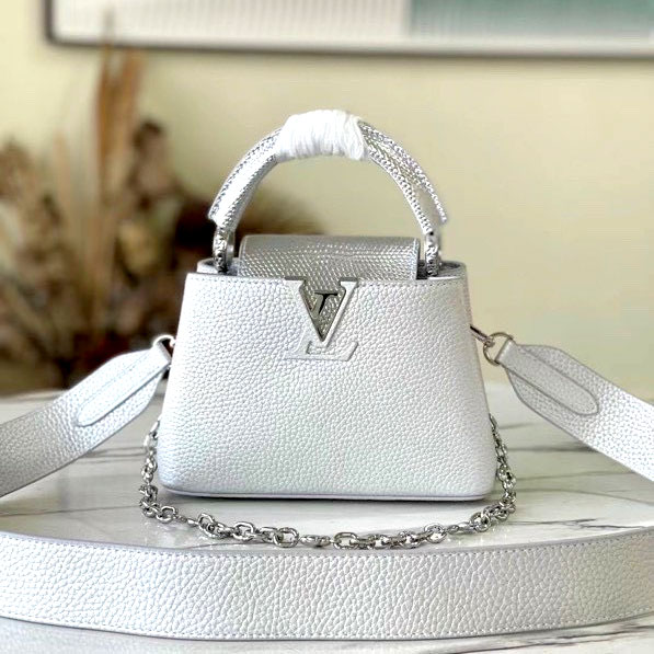 Túi xách LV capu viền da họa tiết chăn siêu cấp