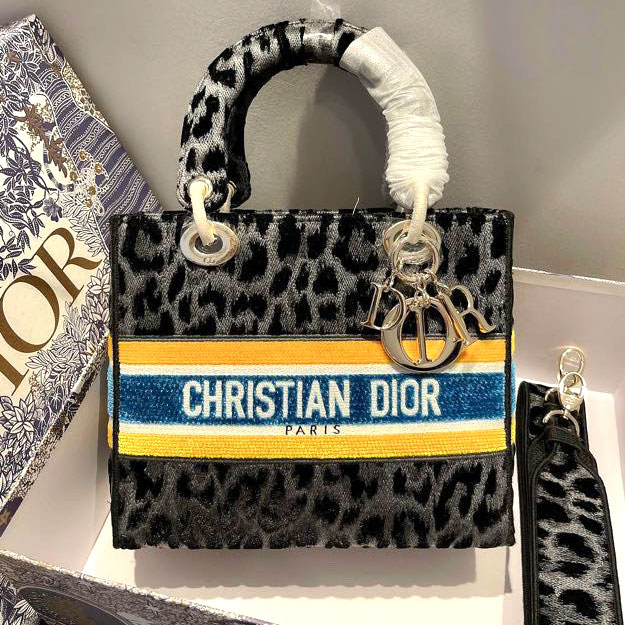 Túi xách Dior lady sọc 2 màu likeauth