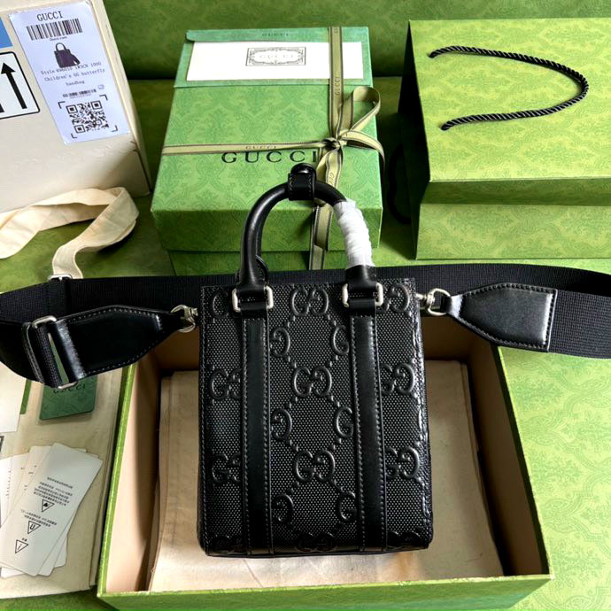 Túi xách Gucci quai xách da dập logo nổi siêu cấp