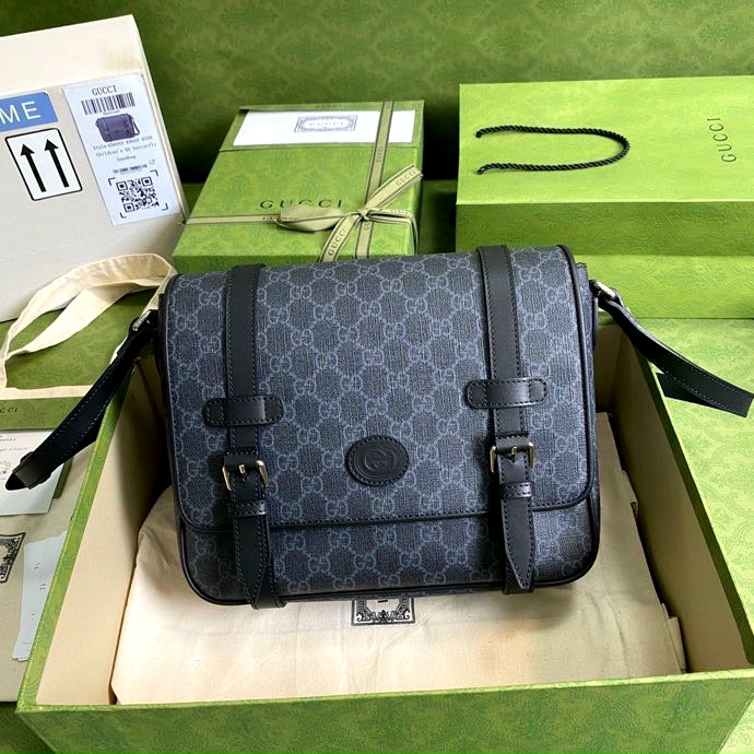 Túi xách cặp viền da nắp gập Gucci siêu cấp