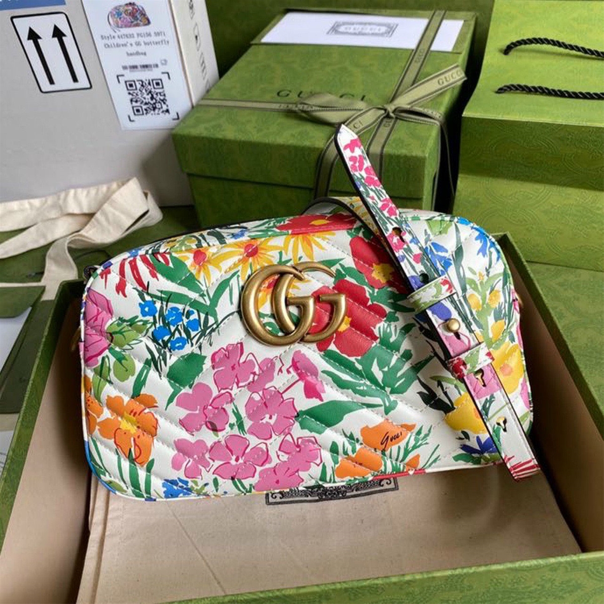 Túi xách kéo khóa họa tiết Gucci siêu cấp