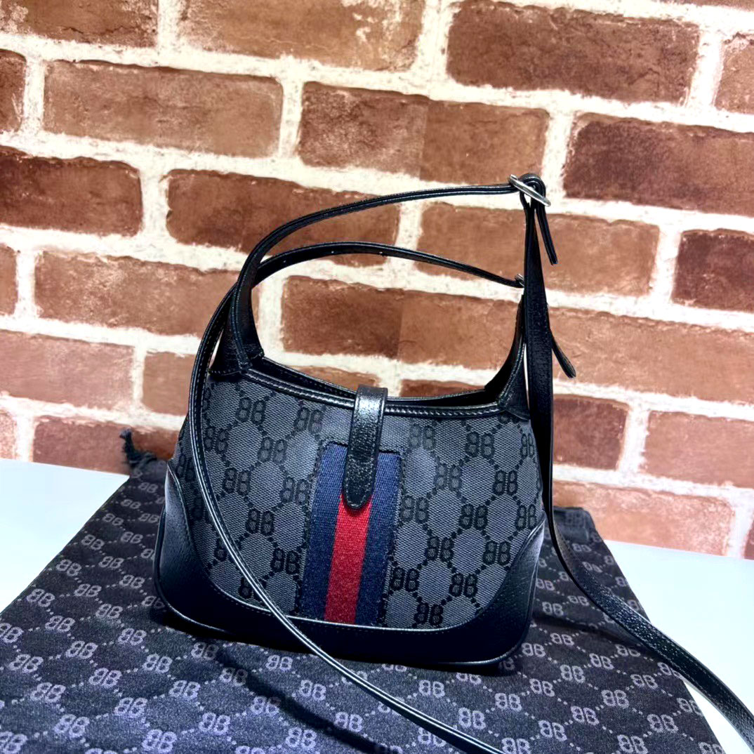 Túi xách Gucci quai sọc đỏ viền da siêu cấp