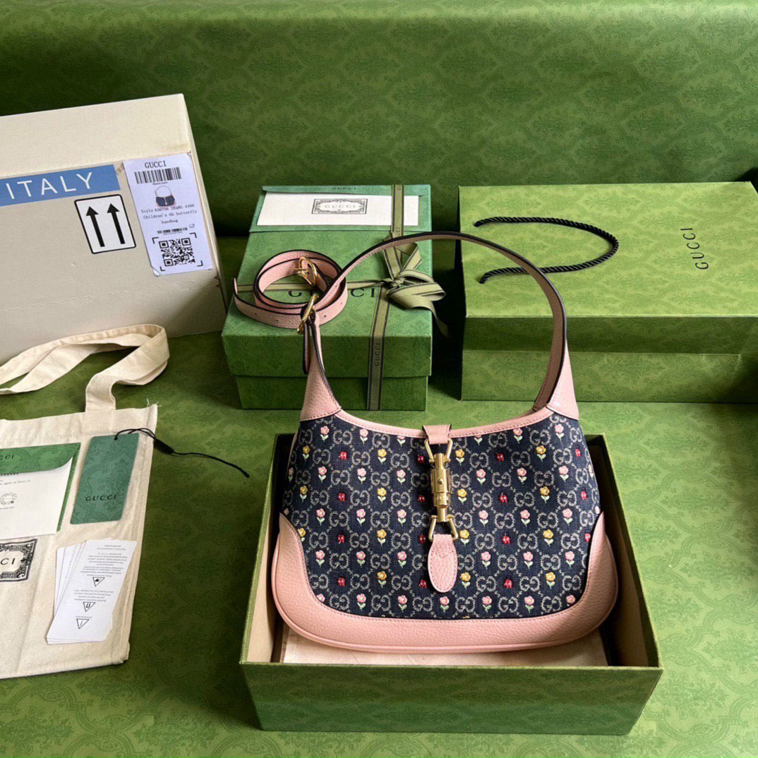 Túi xách Gucci viền hồng đeo vai siêu cấp