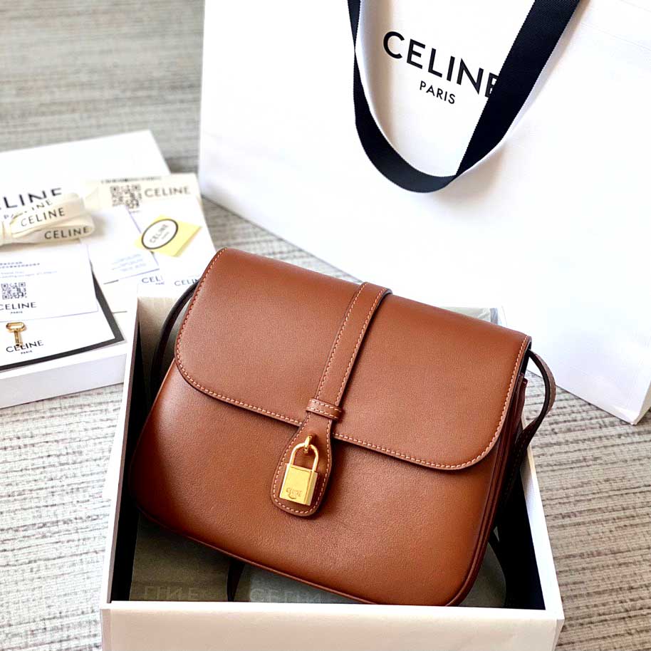 Túi xách Celine da cặp khóa vàng siêu cấp