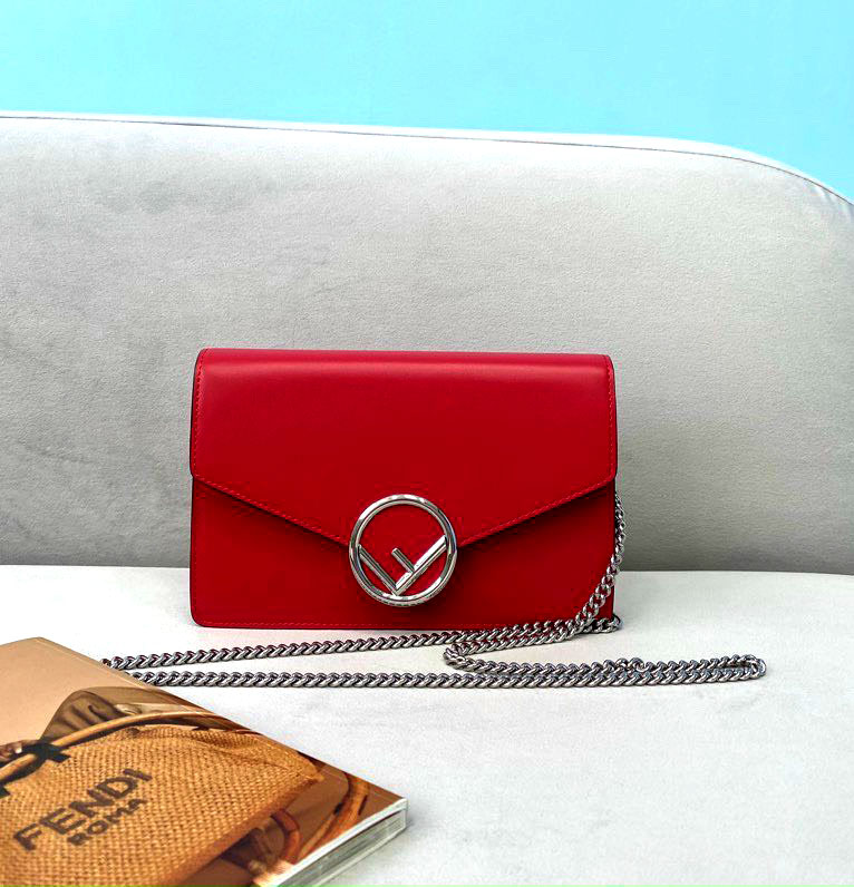 Túi fendi  xích bạc cặp dây đeo chéo siêu cấp