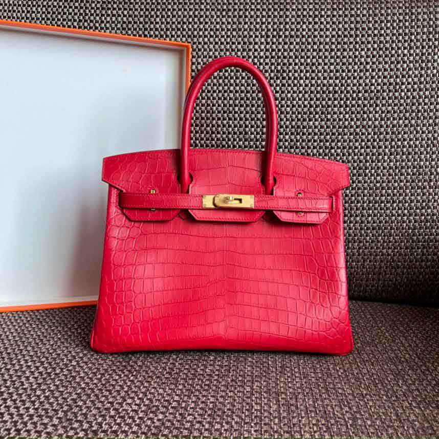 Túi xách Herms Birkin da cá sấu thật Likeauth