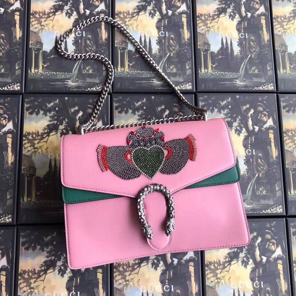 Túi xách Gucci đầu rồng xích bạc siêu cấp