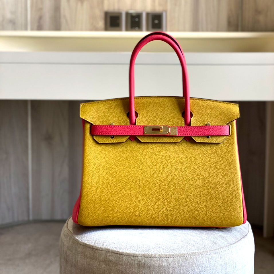 Túi xách Herms birkin 2 màu da togo siêu cấp