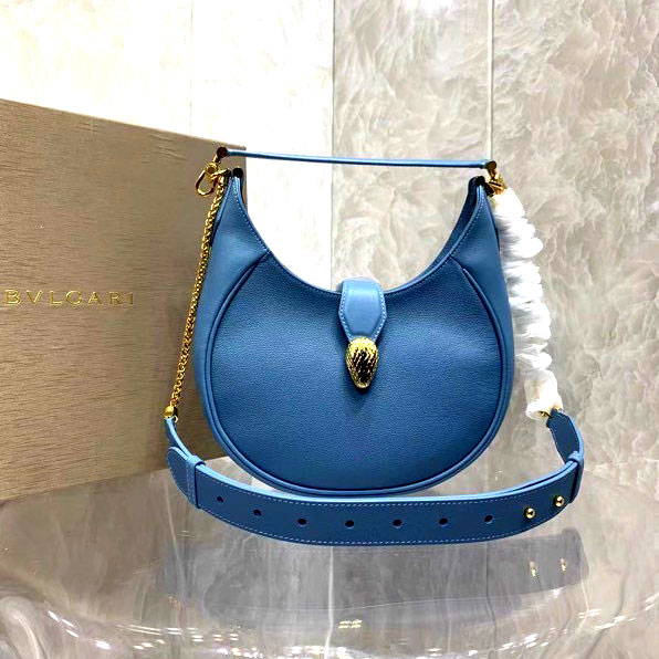 Túi xách kéo khóa hiệu Bvlgari đầu rắn siêu cấp