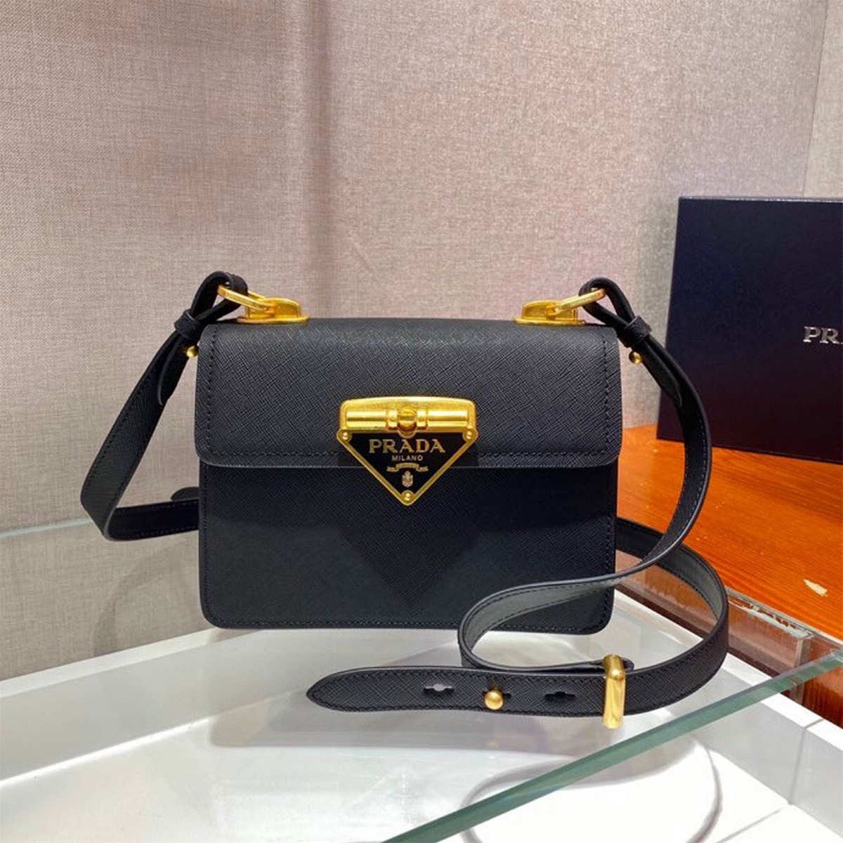 Túi xách cặp da xước prada siêu cấp