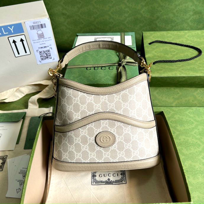 Túi quai xách Gucci viền ghi likeauth